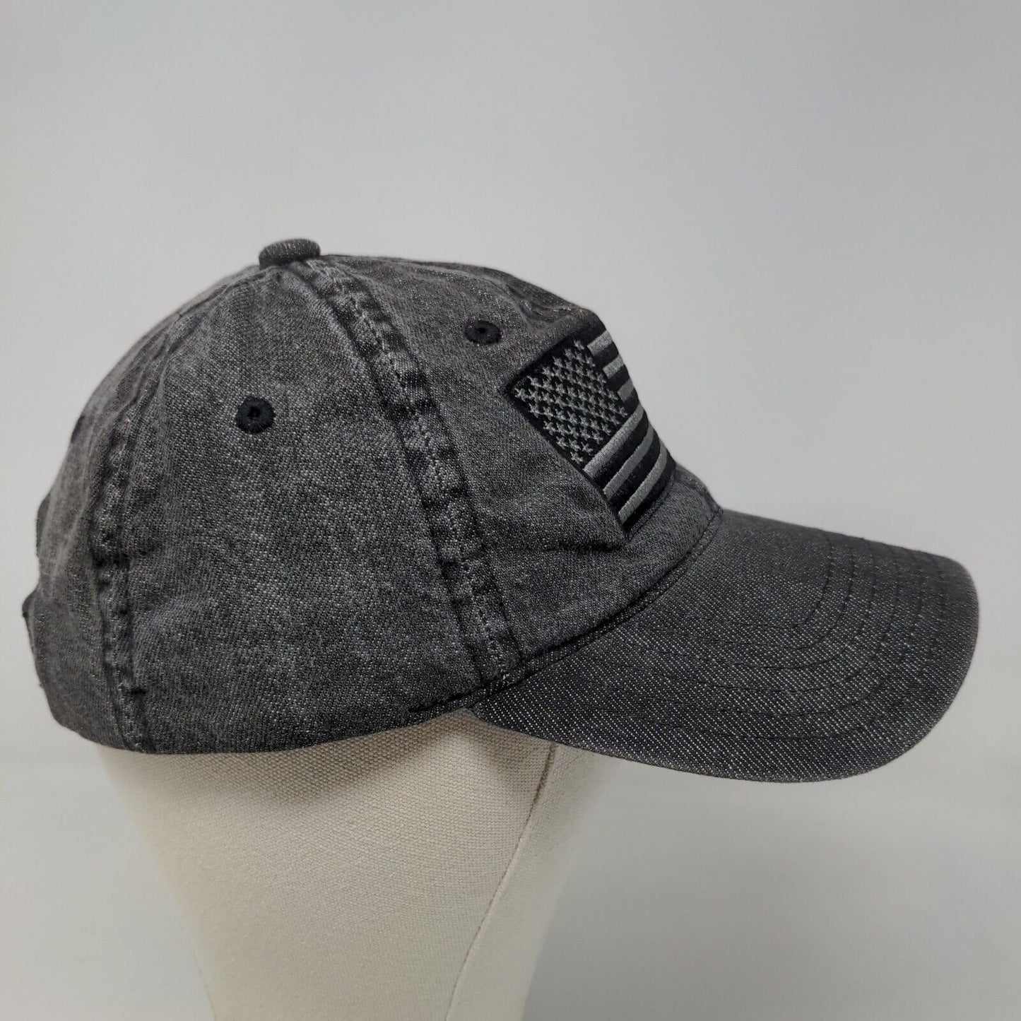 Unbranded Men's Snapback Hat Gray OS Embroidered American Flag Logo Patriotic