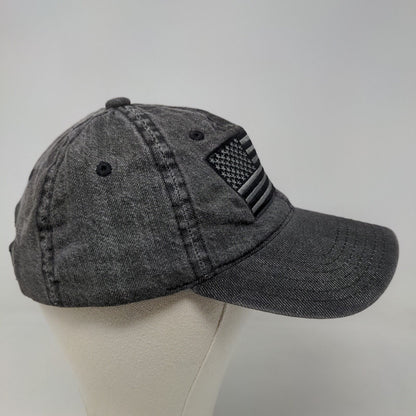 Unbranded Men's Snapback Hat Gray OS Embroidered American Flag Logo Patriotic