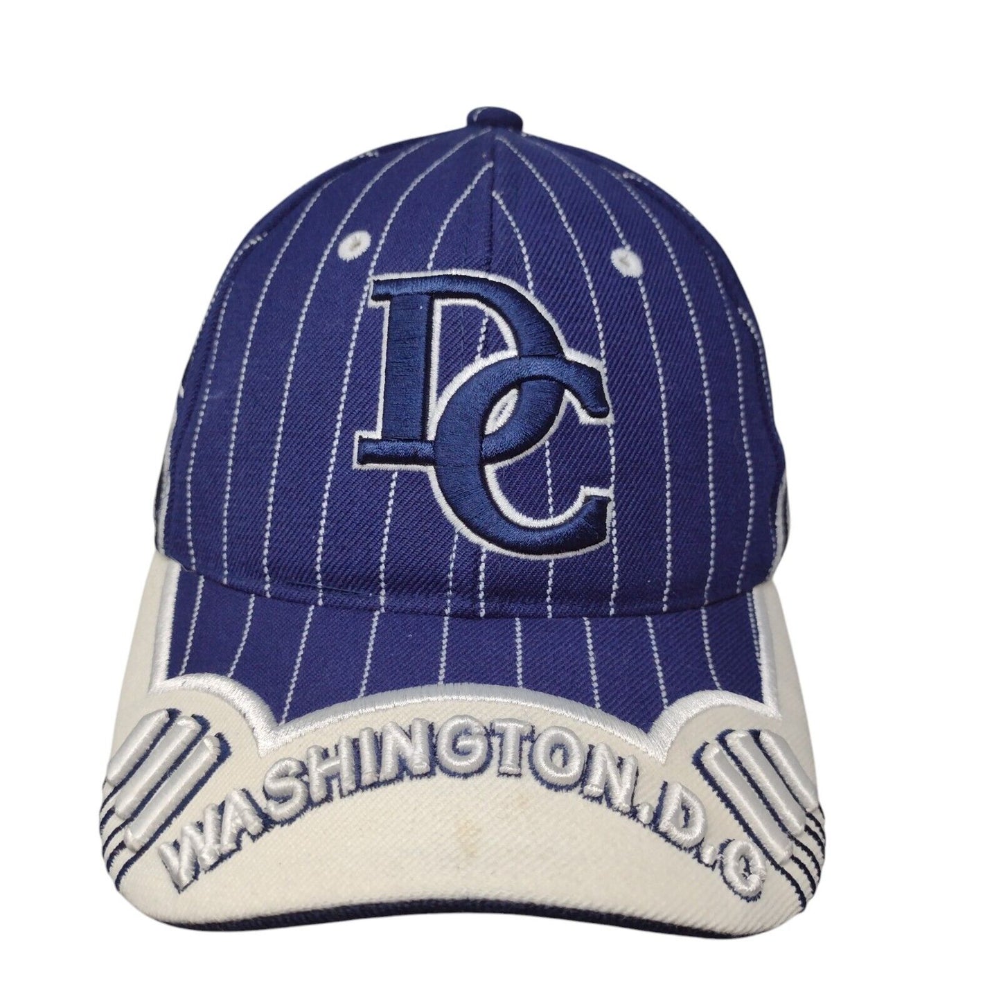 Washington, D.C. Strapback Hat Multi One Size Striped Embroidered
