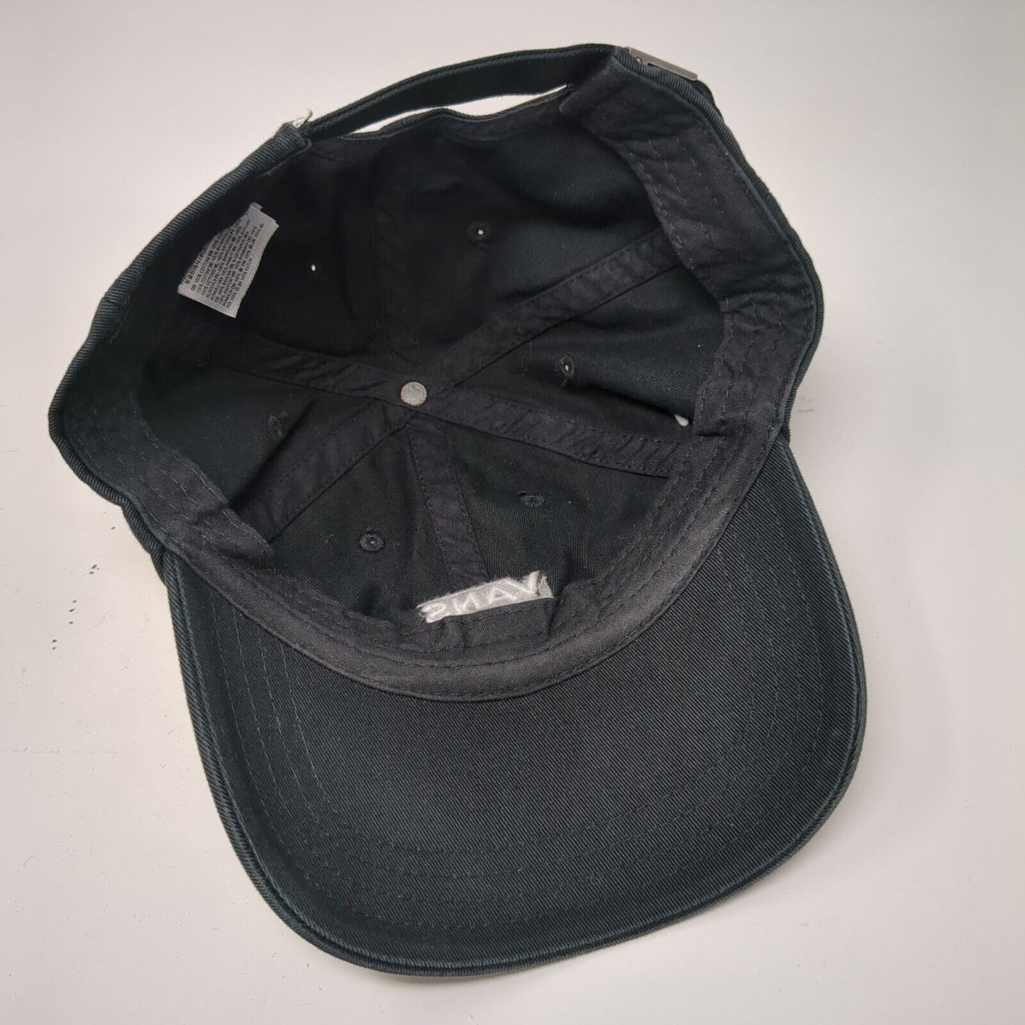 Vans Off The Wall Slideback Hat Black OSFA Embroidered Adjustable
