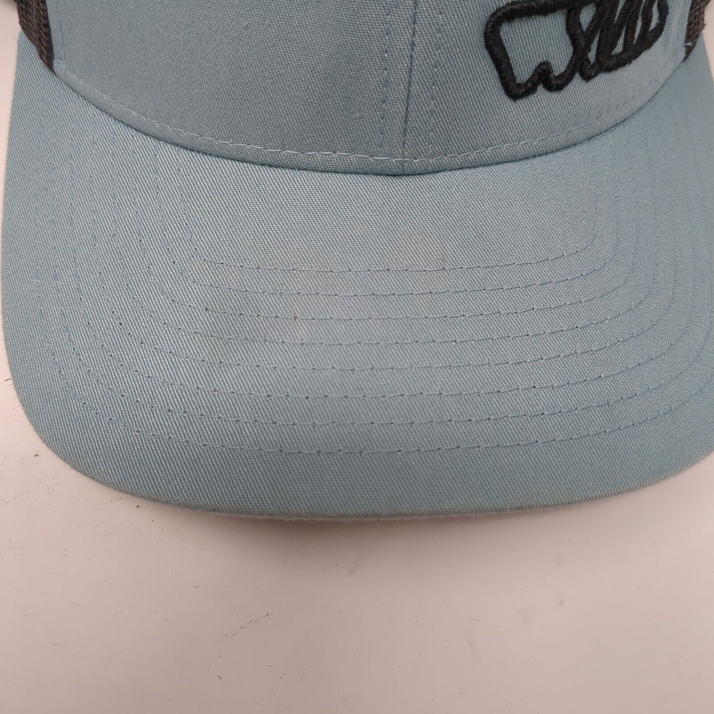 Pacific Headwear Snapback Trucker Hat Blue OS Adjustable Embroidered Mesh Back