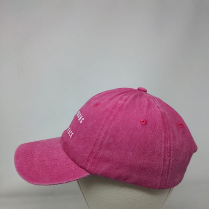 Thick Thighs x Thin Patience Slideback Hat Pink One Size Adjustable Embroidered