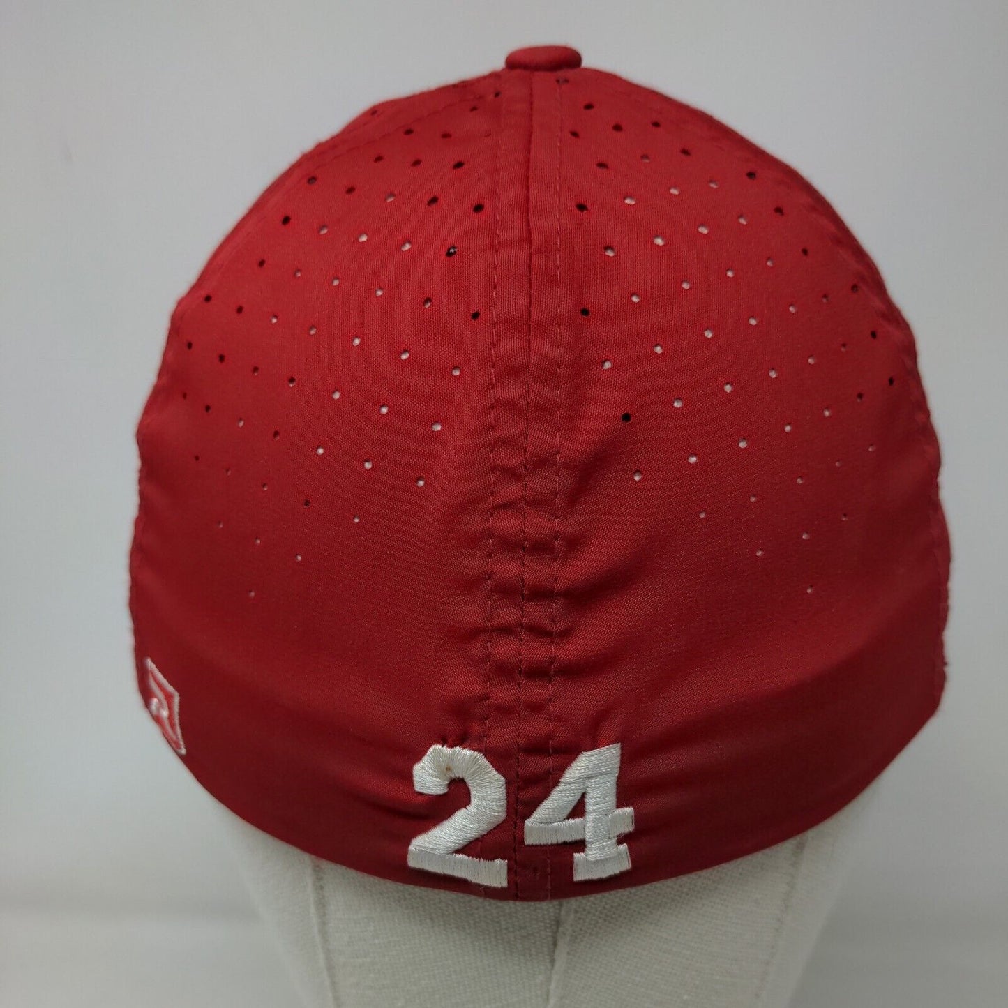 Richardson Men's Fitted Hat Red PST 30 Size XS_S Embroidered W Logo