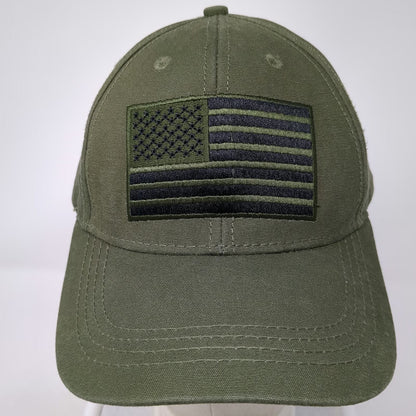 Pugs American Flag Patch Green Baseball Cap One Size Strapback Hat Embroidered
