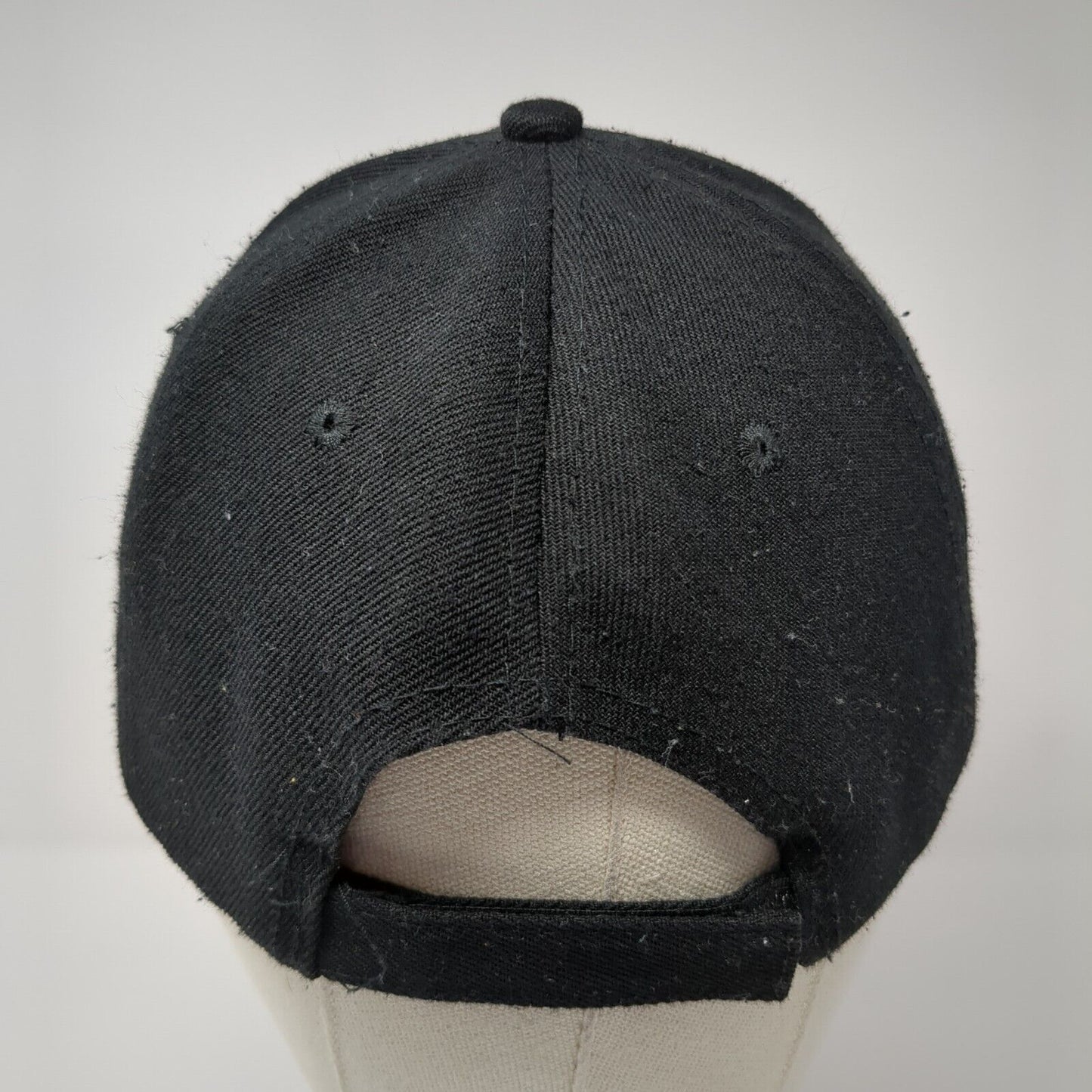 Unbranded Strapback Hat Solid Black One Size Adjustable 6 Panel Blank