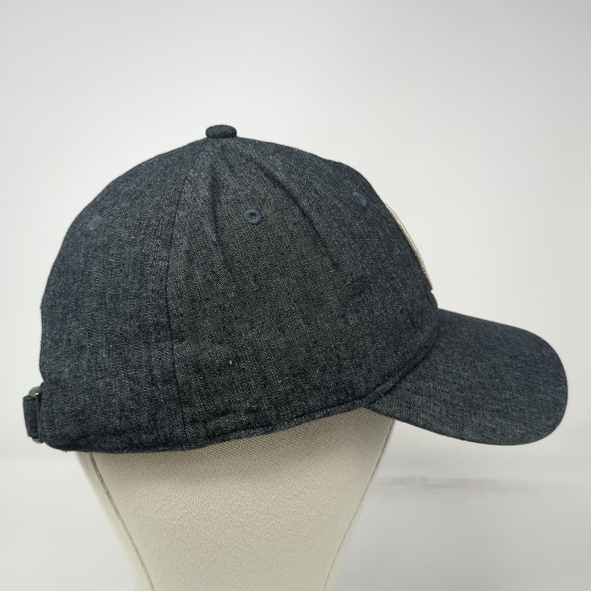 Eddie Bauer Baseball Cap Gray One Size Slideback Denim Patch Outdoor Tree Hat