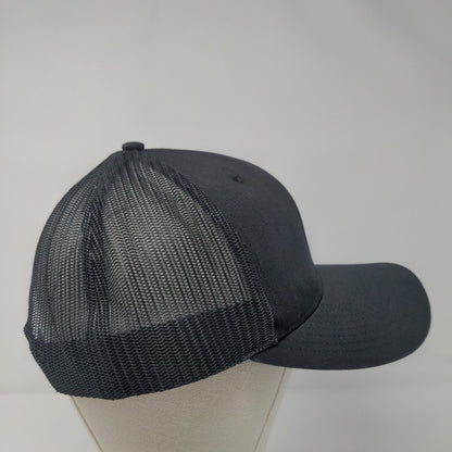 Trinity Snapback Trucker Hat Black One Size Adjustable Mesh Back Richardson