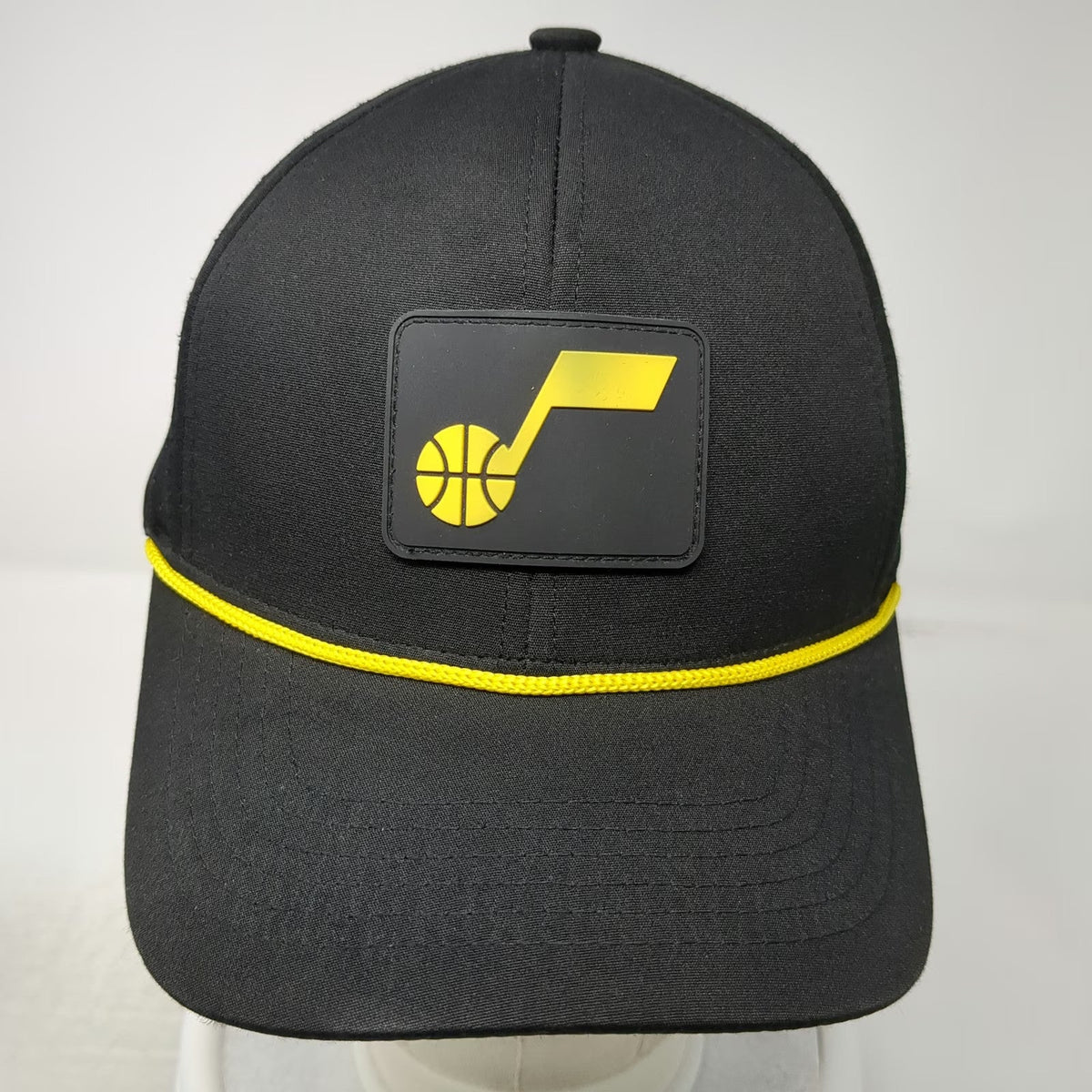 Utah Jazz Team 49 Trucker Hat Black One Size Snapback Rope Cord Rubber Patch