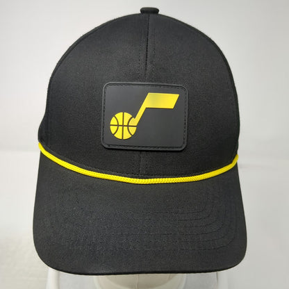 Utah Jazz Team 49 Trucker Hat Black One Size Snapback Rope Cord Rubber Patch