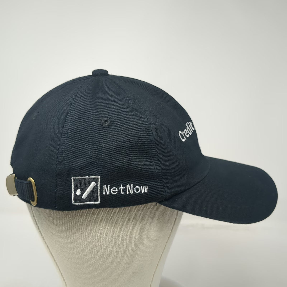 Credit Captain NetNow Logo Baseball Cap Black One Size Slideback Cotton Hat