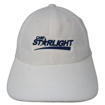 Port Authority Baseball Cap White OSFM Camp Starlight Blue Strapback Hat Logo