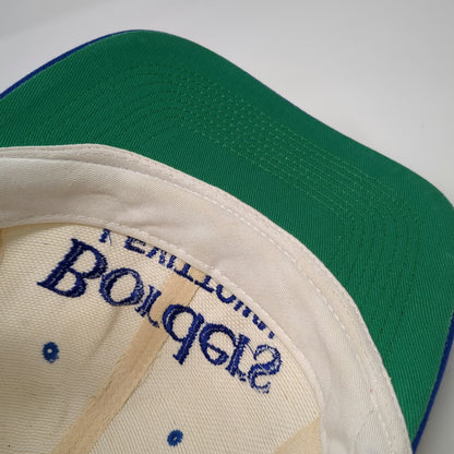 Borders Snapback White Blue One Size Levittown Green Underbrim Embroidery Hat