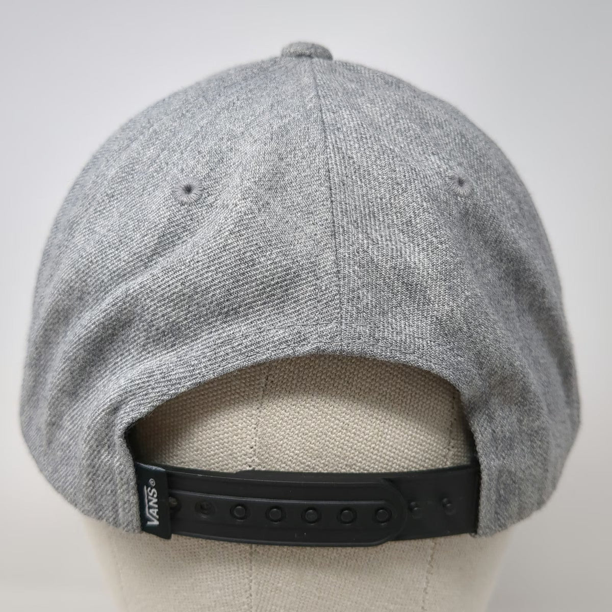 Vans 5 Panel Gray Black Snapback One Size Flat Brim Embroidered Logo Patch Hat