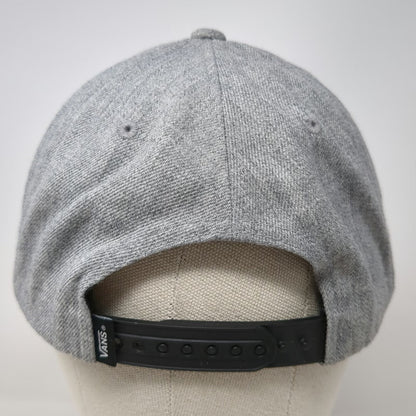 Vans 5 Panel Gray Black Snapback One Size Flat Brim Embroidered Logo Patch Hat