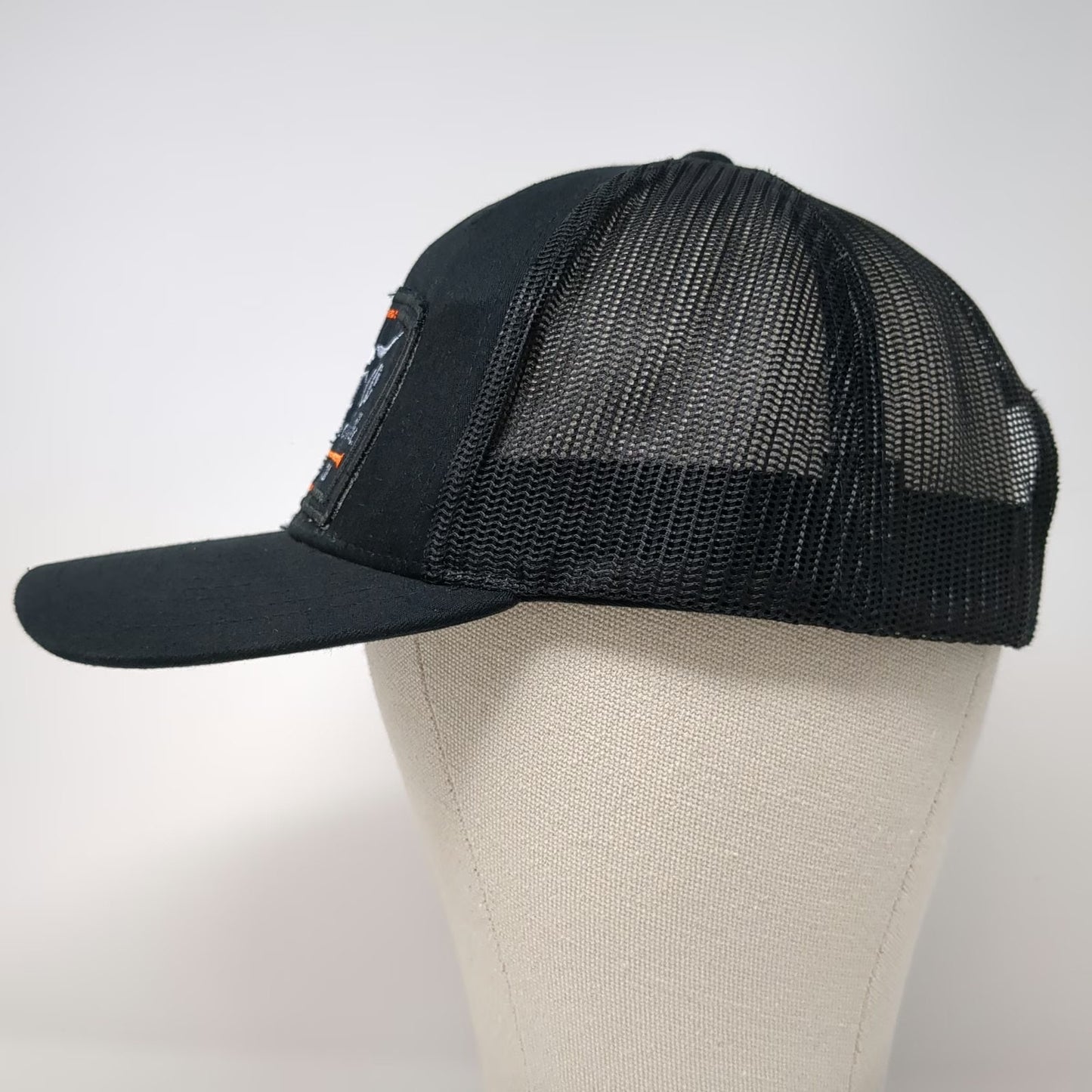 Richardson Trucker Hat Black One Size Pestco Holdings All Cat No Cattle Patch