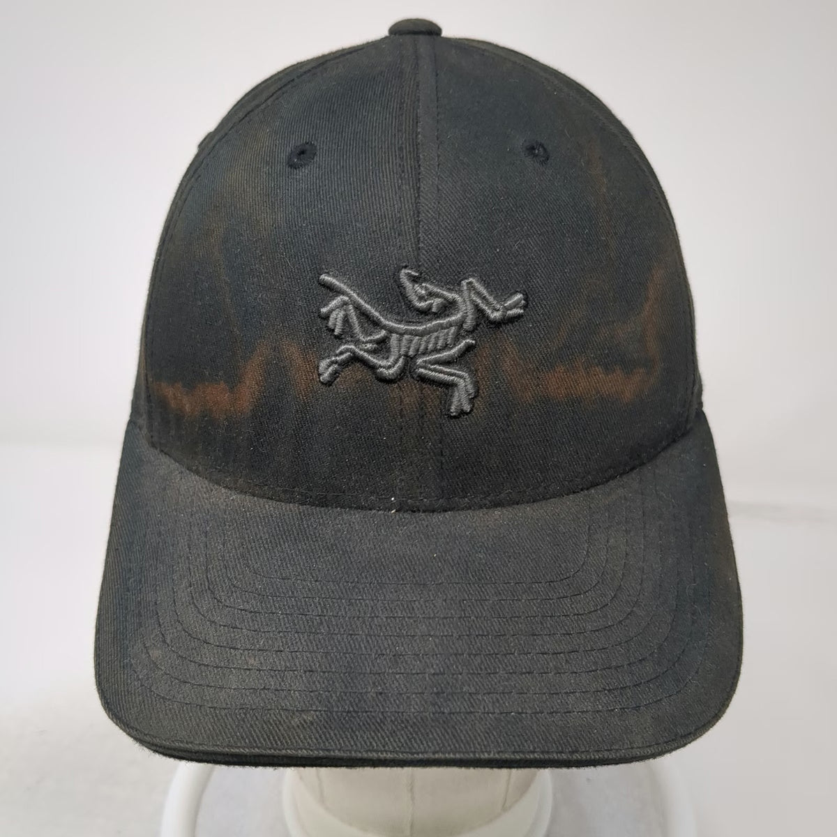 Arc'teryx Baseball Cap Black One Size Flexfit Skeleton Logo Cotton Curved Hat