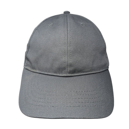 Unbranded Strapback Hat Gray Flannel One Size Adjustable Blank 6 Panel
