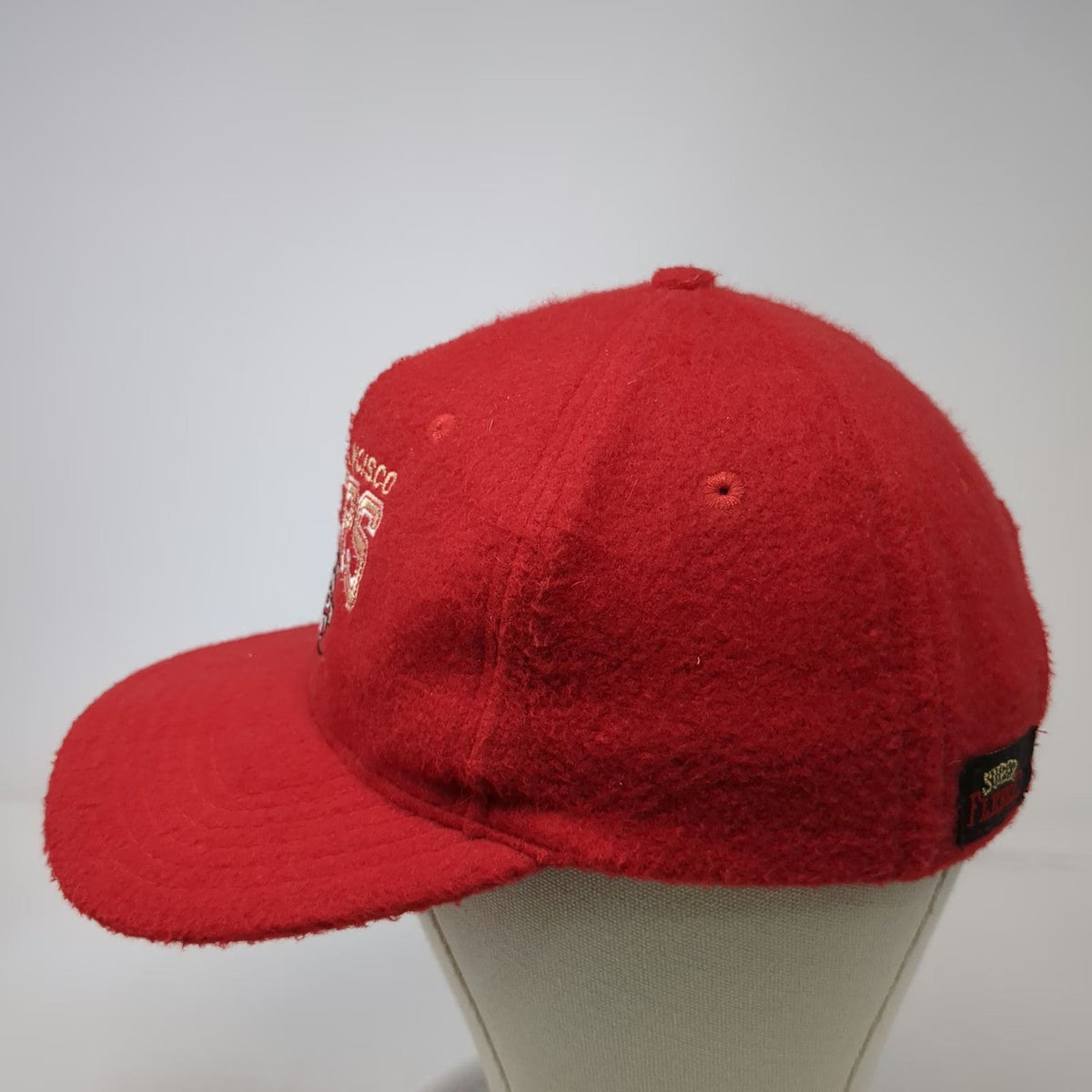 San Francisco 49ers NFL Schuessler Knitting Mills Red OS Fleece Strapback Hat