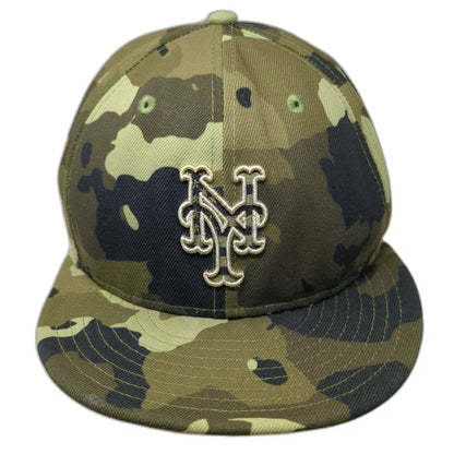 New York Mets MLB New Era Snapback Hat Green Camo One Size Flat Bill 9FIFTY