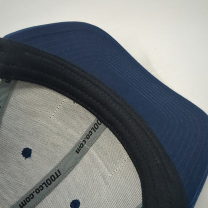 iTOOLco Trucker Hat Blue One Size Leather Patch Mesh Back Snapback USA Tag