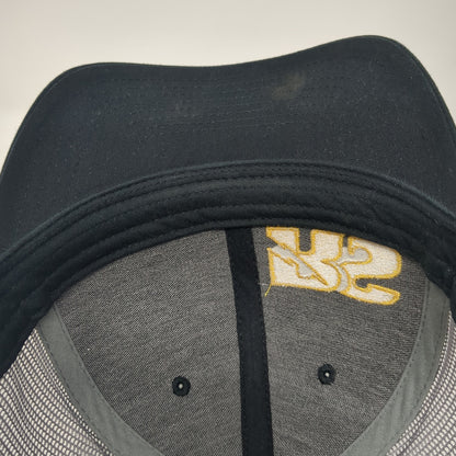 RS Electric Snapback Trucker Hat Black One Size Adjustable Mesh Back Richardson