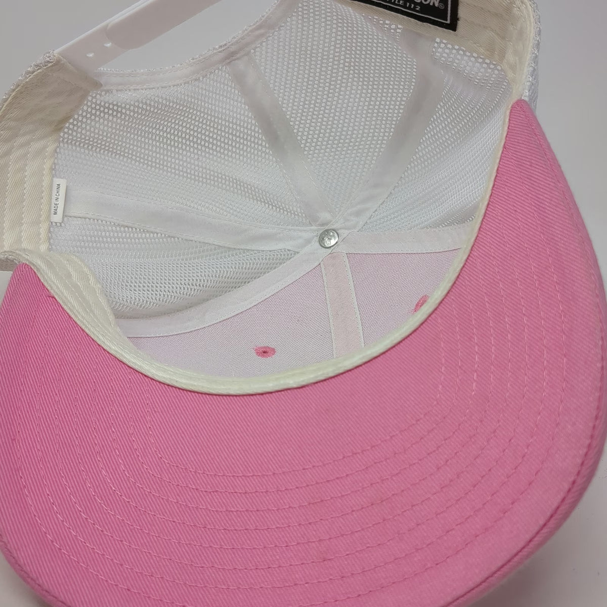 Richardson Trucker Hat Pink White One Size Fish Fighter Products Mesh Snapback