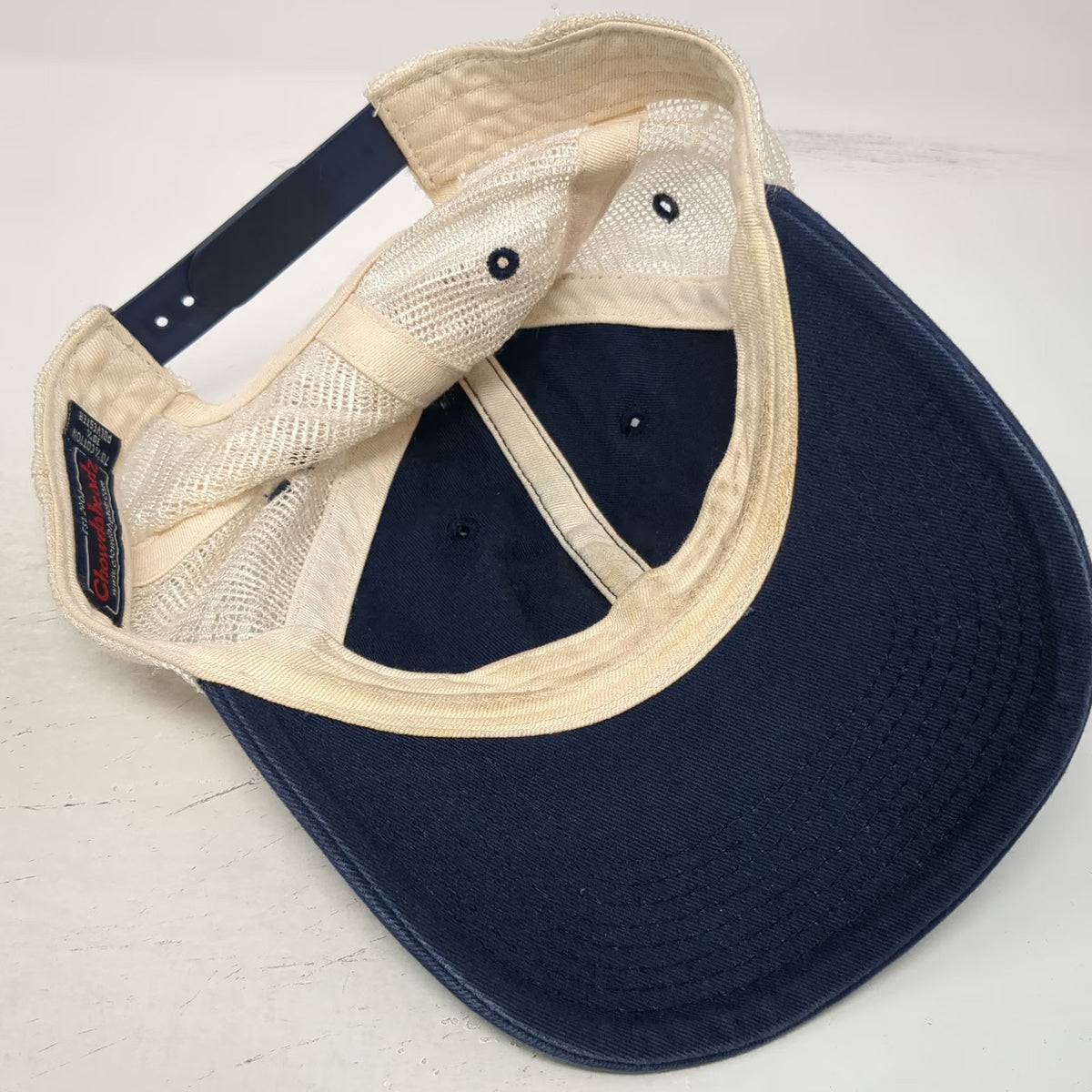 Chowdaheadz Trucker Hat Blue White Red One Size Snapback Mesh Fenway Patch