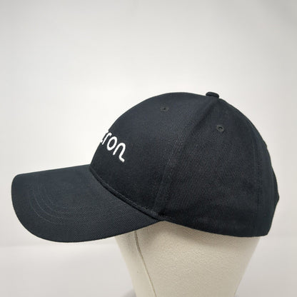 Micron Slideback Hat Black OSFA Adjustable Embroidered 6 Panel Solid