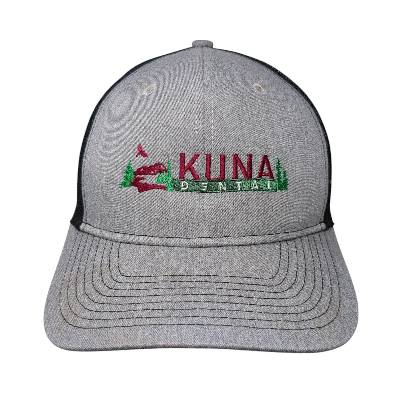 KUNA Dental Snapback Trucker Hat Gray OSFA Mesh Back Port Authority