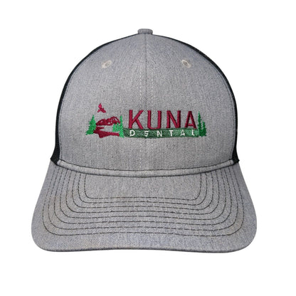 KUNA Dental Snapback Trucker Hat Gray OSFA Mesh Back Port Authority