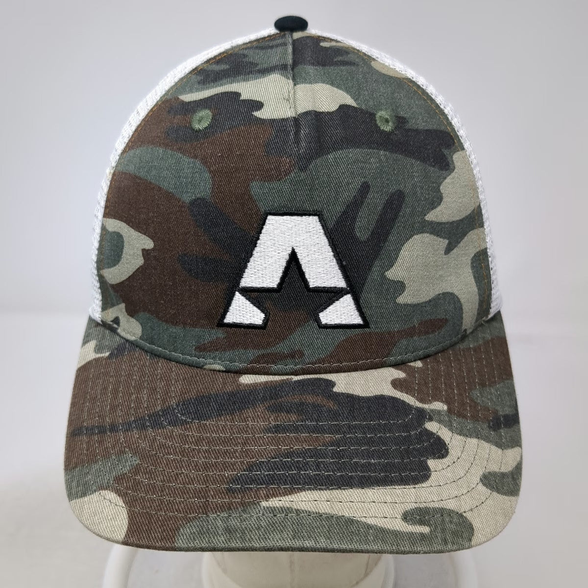 AmeriTitle Trucker Hat Green Camo One Size Mesh Back Snapback Logo Undervisor