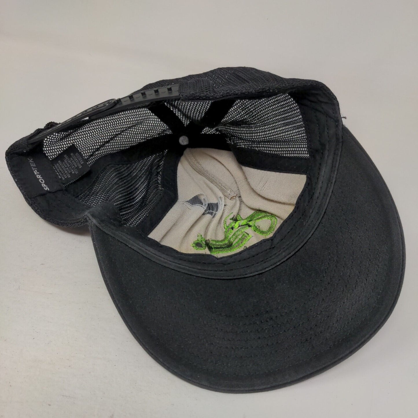 G&G Lawn Care Snapback Trucker Hat Black OSFA Embroidered Mesh Back Sport-Tek