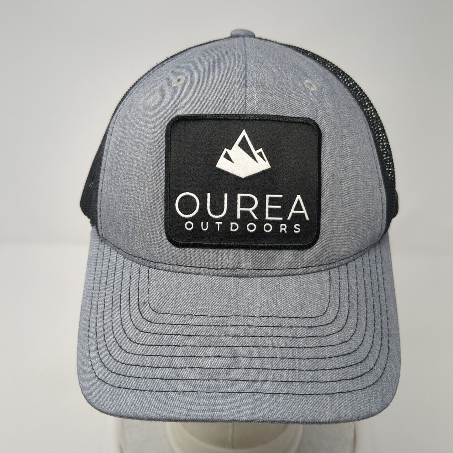 Ourea Outdoors Patch Snapback Trucker Hat Gray One Size Mesh Back