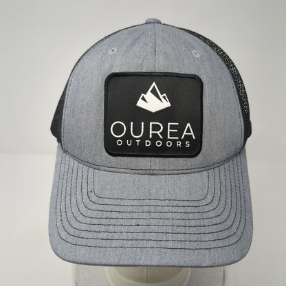 Ourea Outdoors Patch Snapback Trucker Hat Gray One Size Mesh Back