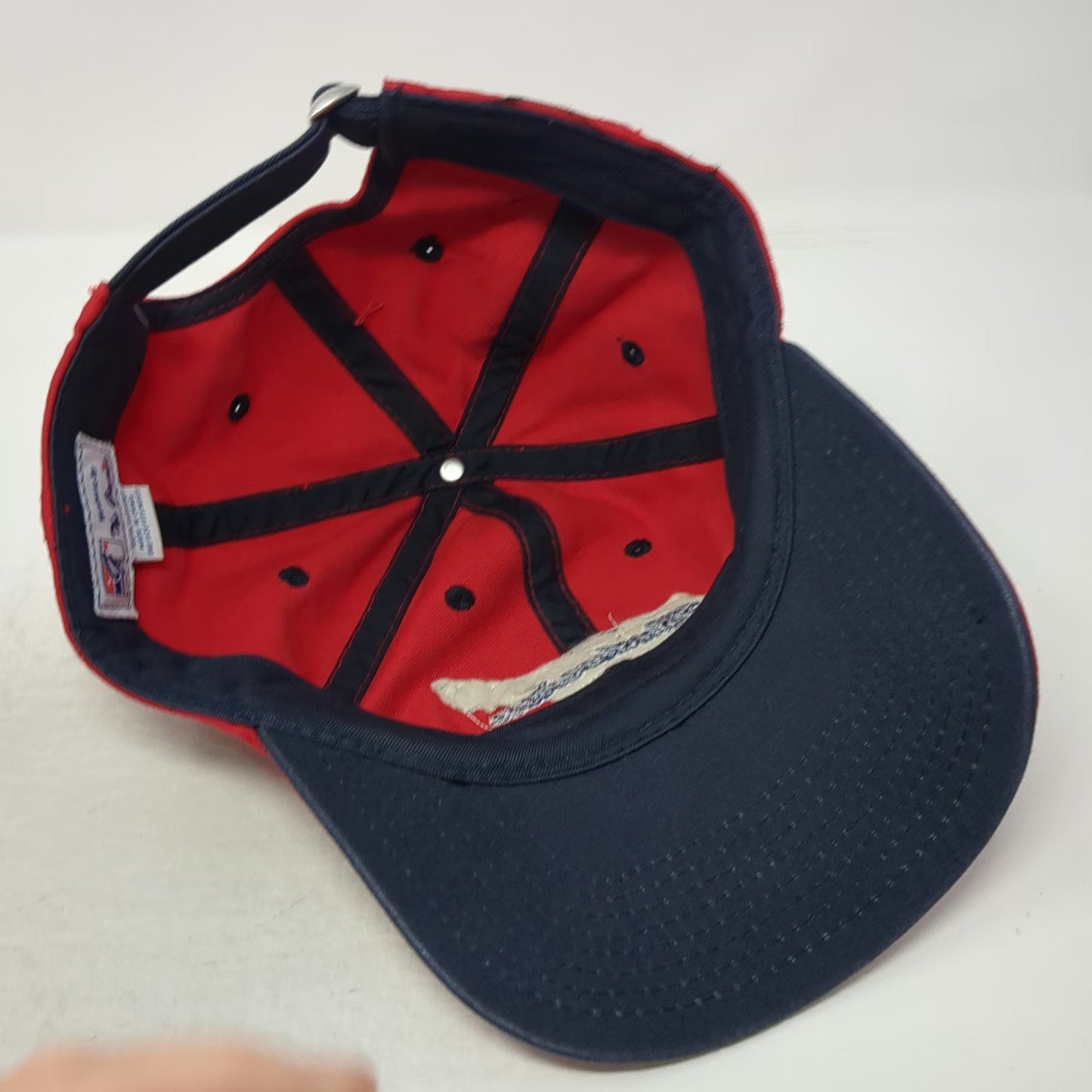 The Game Budweiser American Flag Baseball Cap Red Blue One Size Hat Slideback