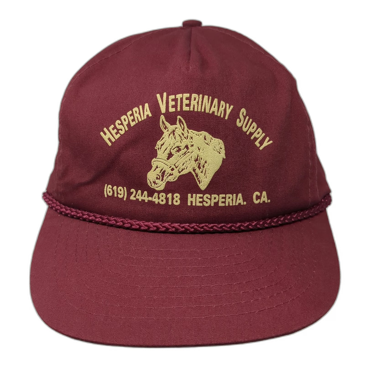 Nissin 5 Panel Red Hat One Size Hesperia Veterinary Supply Horse Rope Snapback