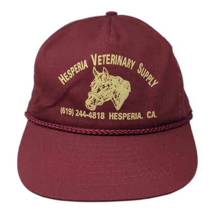 Nissin 5 Panel Red Hat One Size Hesperia Veterinary Supply Horse Rope Snapback