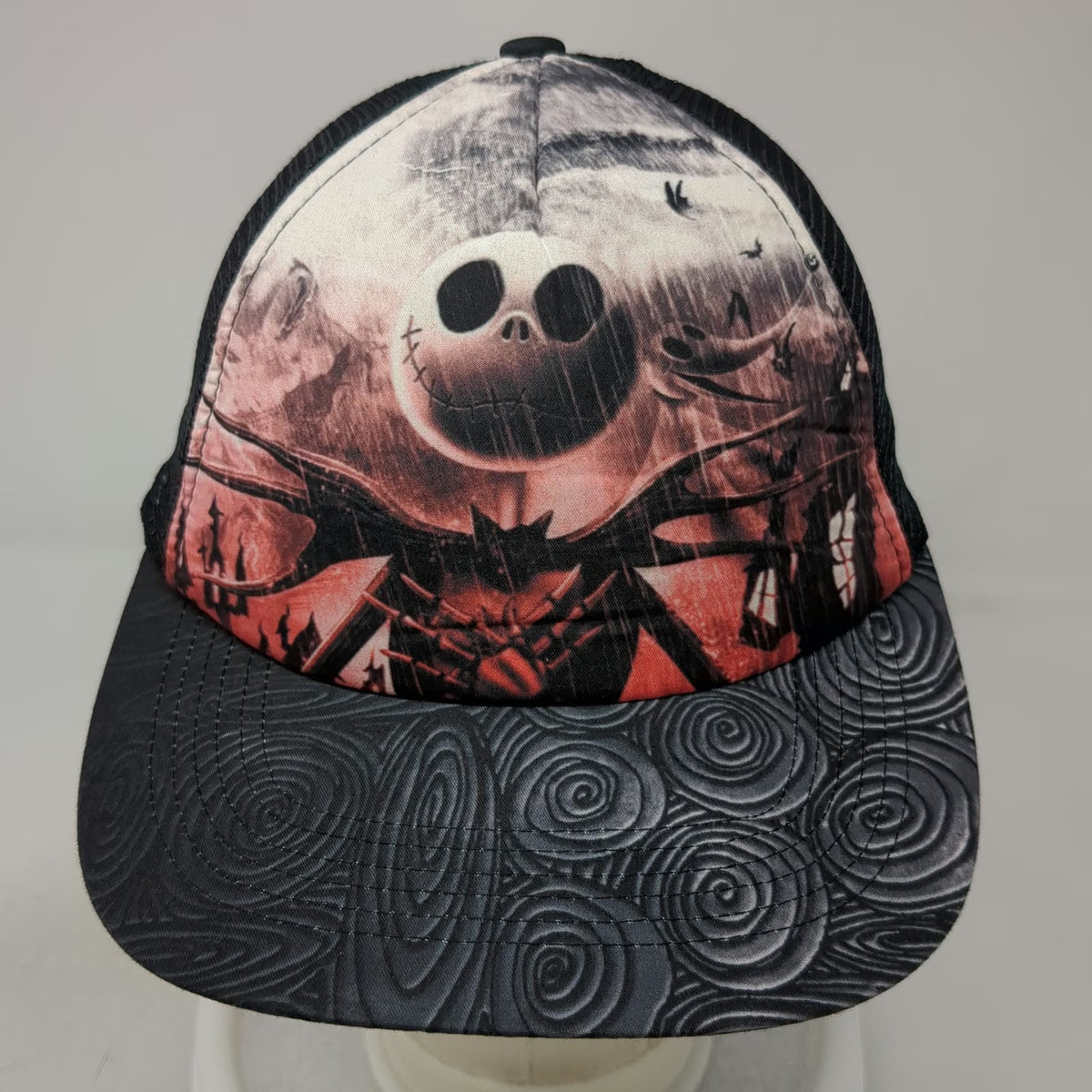 Disney Parks Trucker Hat Black Red One Size Jack Skellington Nightmare Christmas