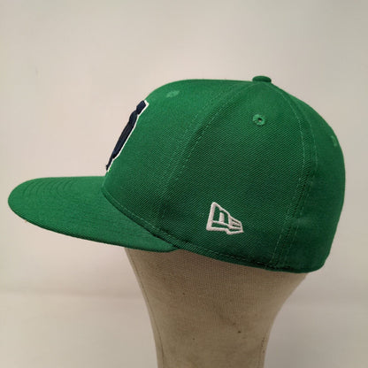 New Era Men's Fitted Hat Green Size 7 Embroidered Notre Dame Fighting Irish