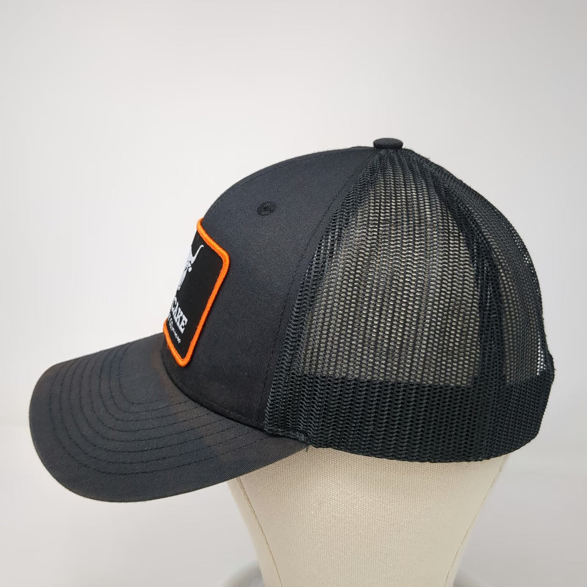 Richardson Trucker Hat Black One Size Beefcake Jerky Co Bull Patch Snapback