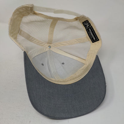 Richardson Snapback Mesh Back Trucker Hat Gray One Size Colorblock Blank