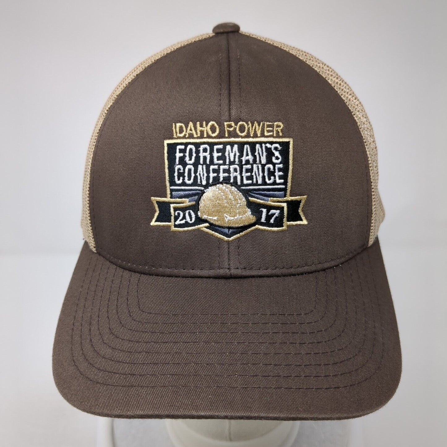 Idaho Power Foreman's Conference 2017 Snapback Trucker Hat Brown OS Mesh Back