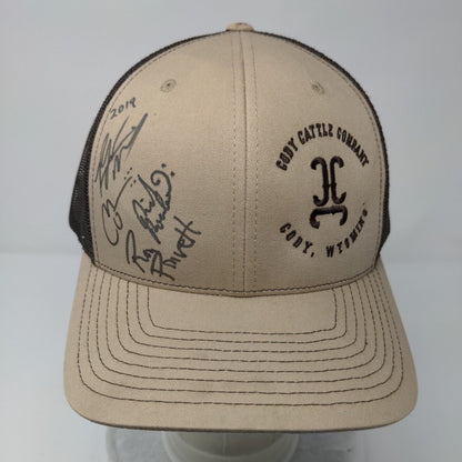 Cody Cattle Company Snapback 112 Trucker Hat Tan OSFA Mesh Back Richardson