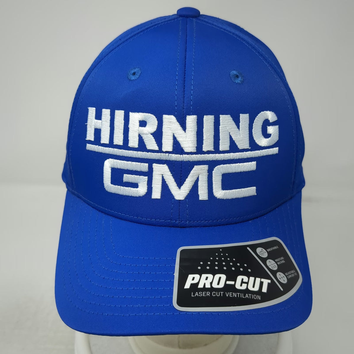 Sport-Tek Hirning GMC Blue Trucker Hat One Size Snapback Laser Cut Ventilation
