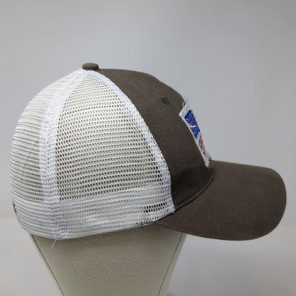 Valley Country Store Baseball Cap Gray L Mesh Fish American Flag Fitted Hat
