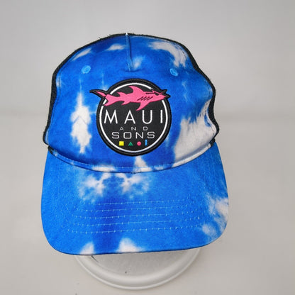 Maui And Sons Snapback Trucker Hat Multi One Size Mesh Back Tie Dye
