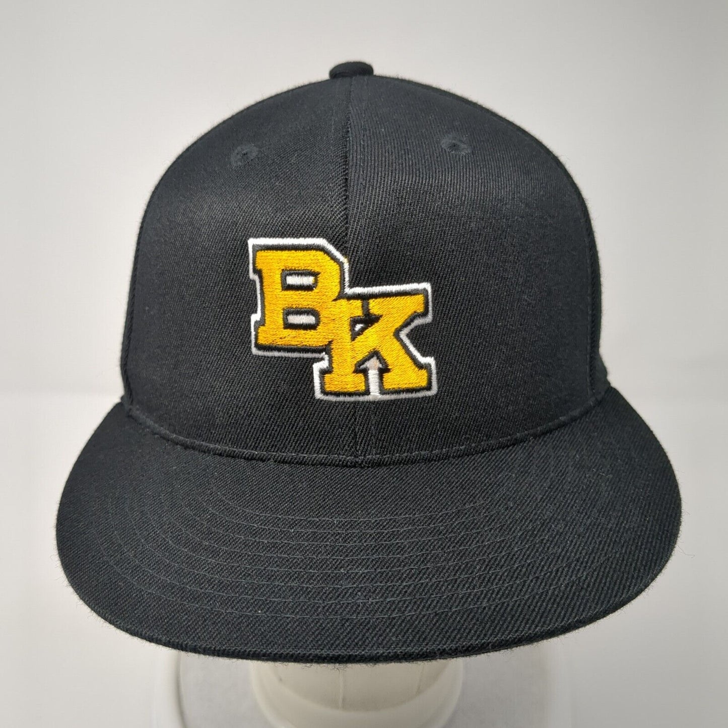 Bishop Kelly 210 Fitted Hat Black S/M Embroidered 6 Panel Port Authority