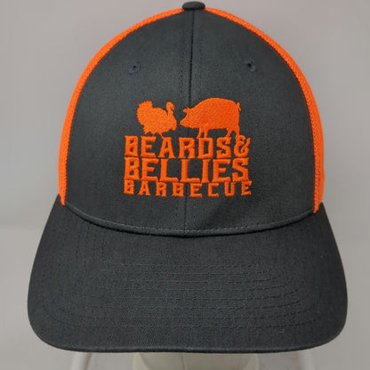 Richardson Baseball Cap Black XL Beards & Bellies Barbecue Orange Mesh Back Hat