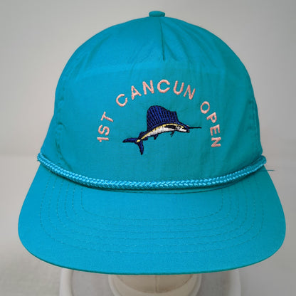 Designer Award Headwear Trucker Blue One Size Hat Marlin Rope Snapback Cancun