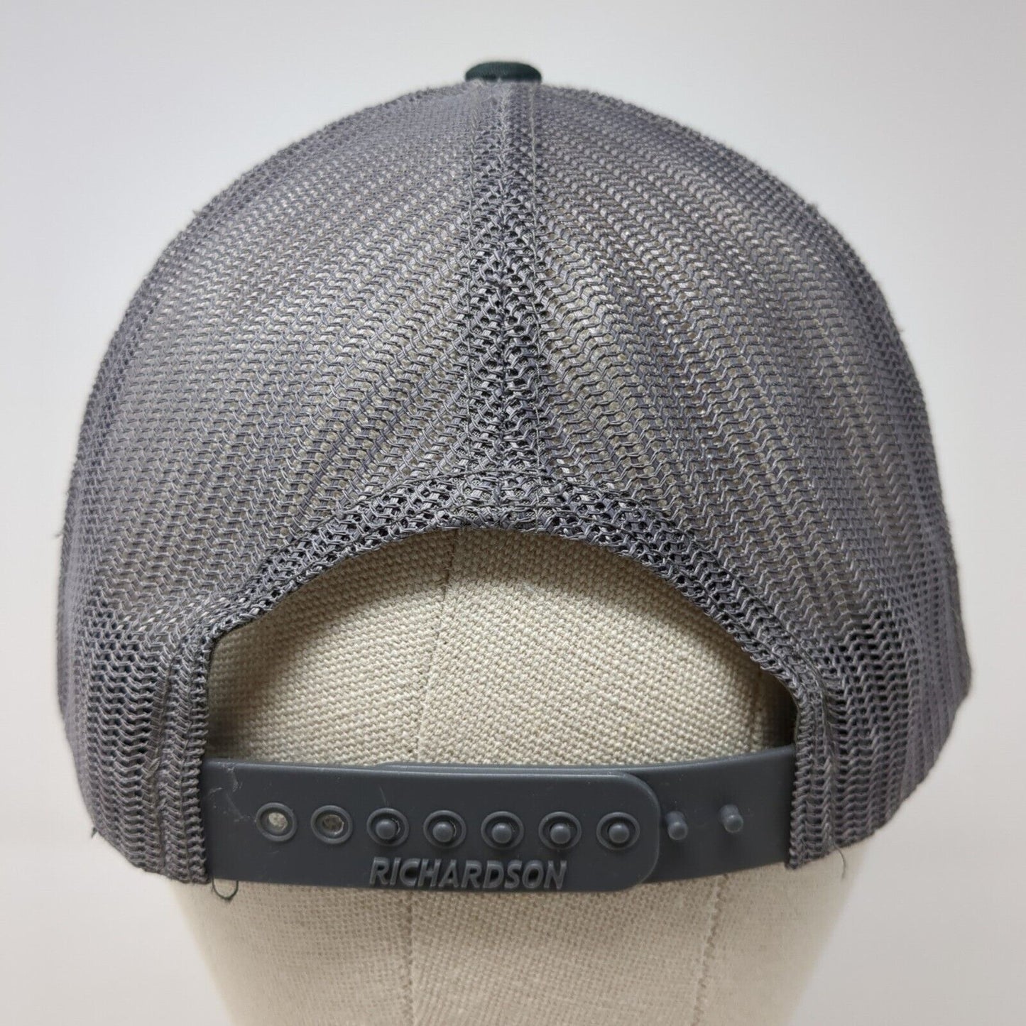 OST Snapback 112 Trucker Hat Black One Size Adjustable Mesh Back Richardson